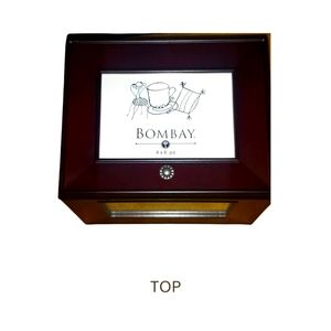 BNIB Bombay Cherry Wood Photo Storage Box